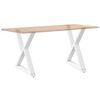 vidaXL Dining Table Legs 2 pcs White 70x(72-73.3) cm Steel