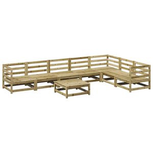 vidaXL 8 Piece Garden Sofa Set Impregnated Wood Pine
