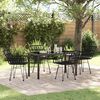 vidaXL Garden Dining Set 5 pcs Black Poly rattan