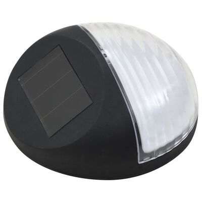 vidaXL Outdoor Solar Wall Lamps LED 24 pcs Round Black