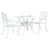 vidaXL Garden Table Set 3 pcs White Cast Aluminium