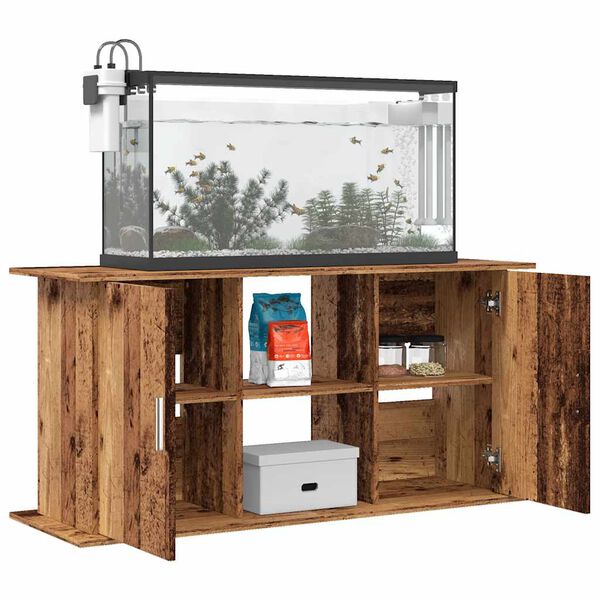 vidaXL Aquarium Stand Old Wood 121x41x58 cm Engineered Wood