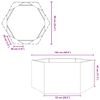 vidaXL Garden Planter White Hexagon 104x90x45 cm Steel