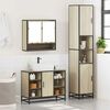 vidaXL 3 Piece Bathroom Furniture Set Sonoma Oak Engineered Wood