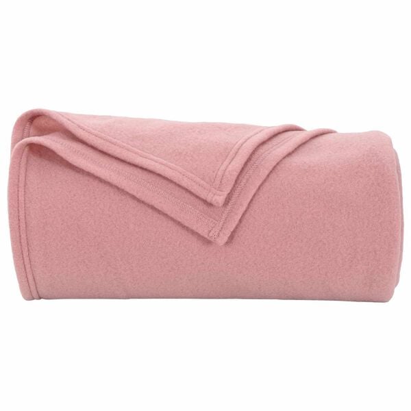 vidaXL Throw Blanket Pink 170 x 130 cm Fleece