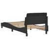 vidaXL Bed Frame "Dover" Black 90x190 cm Single Faux Leather