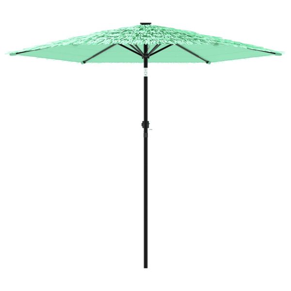 vidaXL Garden Parasol with Steel Pole Green 223x223x213 cm