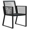 vidaXL 5 Piece Garden Dining Set Black PVC Rattan