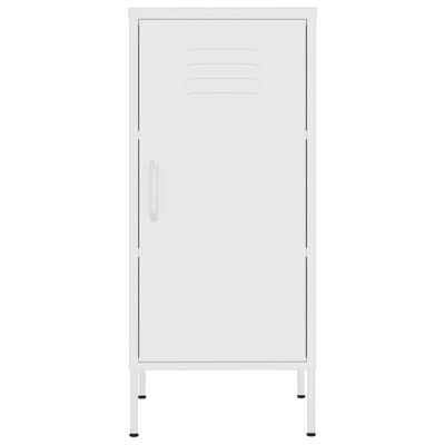 vidaXL Storage Cabinet White 42.5x35x101.5 cm Steel
