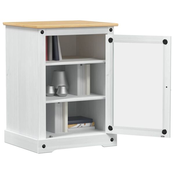 vidaXL HiFi cabinet White 60 x 50 x 82 cm Solid Pine Wood