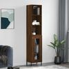 vidaXL Highboard Brown Oak 34.5x34x180 cm Engineered Wood