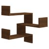 vidaXL Wall Corner Shelves 2 pcs Brown Oak 40x40x50 cm Engineered Wood
