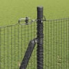 vidaXL Fence Post Grey 50 x 1.5 m (16 x 16 mm mesh) Steel and PVC