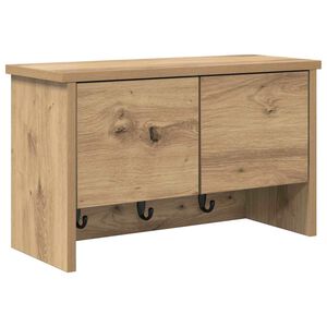 vidaXL Wall-Mounted Coat Rack Wall-Mounted Artisan Oak 50 x 20 x 30 cm