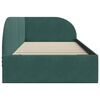 vidaXL Corner Bed Frame Dark Green 80 cm x 200 cm Fabric