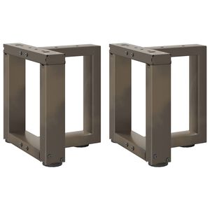 vidaXL Coffee Table Legs T-Shaped&nbsp;2 pcs Black 30x25x(30-31) cm Steel
