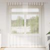 vidaXL Voile Curtain with Curtains 2 pcs Sand 260 x 140 cm Polyester