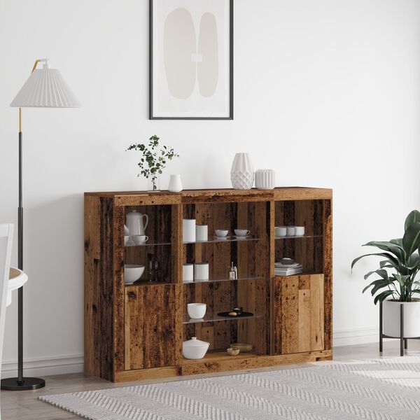vidaXL Sideboard Old wood 142.5 x 37 x 100 cm Engineered wood