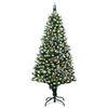 vidaXL Artificial Christmas Tree with 300 LEDs with Stand Green 180 cm
