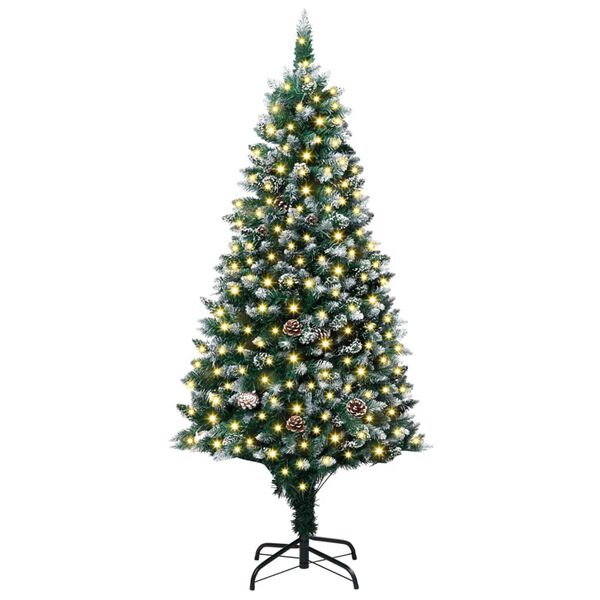 vidaXL Artificial Christmas Tree with 300 LEDs with Stand Green 180 cm