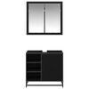 vidaXL Bathroom Furniture Set 2 pcs Black Oak Engineered Wood