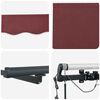 vidaXL Automatic Retractable Awning with LEDs Burgundy 450x300 cm