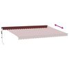 vidaXL Automatic Retractable Awning with LEDs Burgundy 500x350 cm