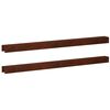 vidaXL Garden Cover Profile 2 pcs 100 x 6 x 5 cm Weathering Steel