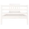 vidaXL Bed Frame without Mattress White Solid Wood 90x200 cm