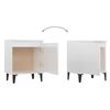 vidaXL Bed Cabinets with Metal Legs High Gloss White 40x30x50 cm