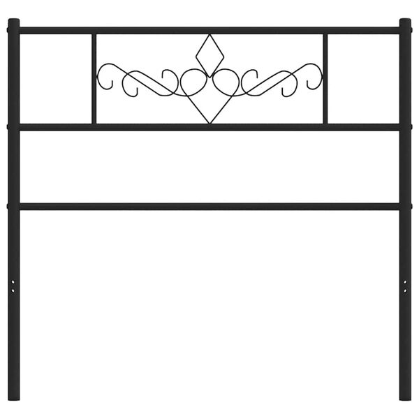 vidaXL Metal Replace Headboard Black 100 cm