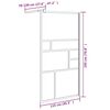 vidaXL Walk-in Shower Wall 115x195 cm ESG Glass White