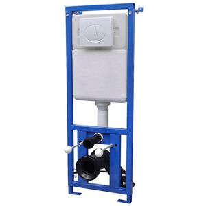 vidaXL Concealed Cistern for Wall-Hung Toilet 11 L 41x14x(110-125) cm