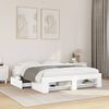 vidaXL Bed Frame without Mattress White 150x200 cm King Size Engineered Wood