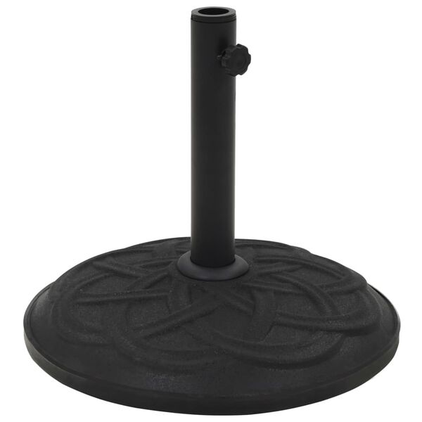vidaXL Parasol Base Black Concrete Round 15 kg