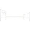 vidaXL Bed Frame without Mattress White Metal 180x200 cm Super King
