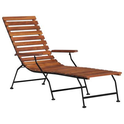 vidaXL Outdoor Deck Chair Solid Acacia Wood