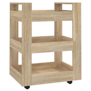 vidaXL Kitchen Trolley Sonoma Oak 60x45x80 cm Engineered Wood