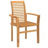 vidaXL Dining Chair 4 pcs Brown 62 x 55 x 94 cm Solid Teak Wood