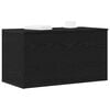 vidaXL Storage Box Black Oak 84 x 42 x 46 cm Engineered Wood