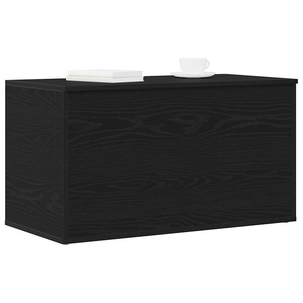 vidaXL Storage Box Black Oak 84 x 42 x 46 cm Engineered Wood