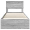 vidaXL Bed Frame with Drawer Grey Sonoma 90 x 190 cm Engineered Wood