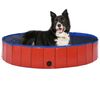vidaXL Foldable Dog Swimming Pool Red 160x30 cm PVC