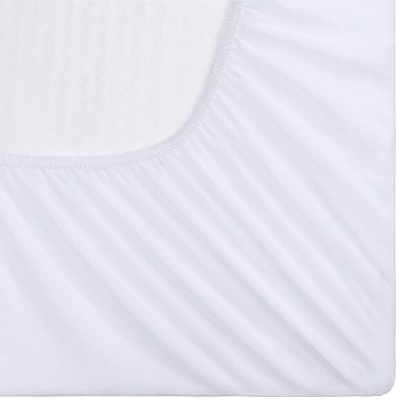 vidaXL Fitted Sheets Waterproof 2 pcs Cotton 70x140 cm White
