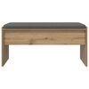 vidaXL Hall Bench with Cushion Artisan Oak 83 x 38 x 40 cm