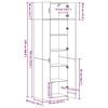 vidaXL Storage Cabinet Old wood 70 x 42.5 x 225 cm Engineered wood