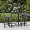 vidaXL 3 Piece Garden Bar Set Grey Solid Wood Pine