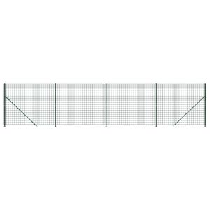 vidaXL Wire Mesh Fence with Flange Green 2.2x10 m