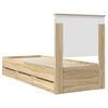 vidaXL Bed Frame with Drawer Sonoma Oak 75 x 190 cm Engineer Wood