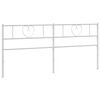 vidaXL Metal Replace Headboard White 180 cm